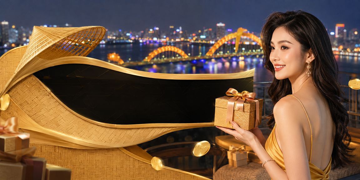 Banner khuyến mãi mùa hè với biểu tượng quà tặng